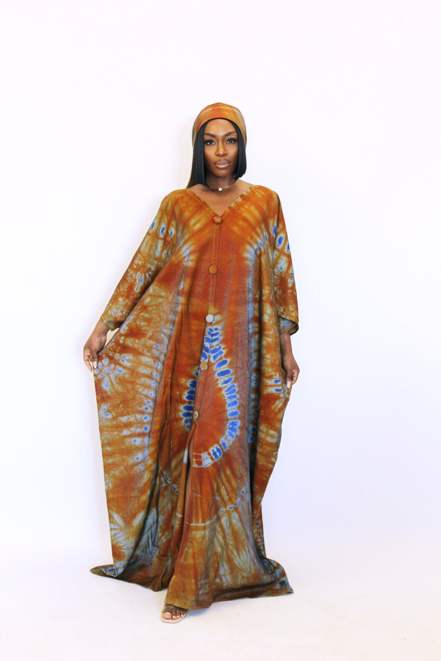 Meraki - Brown Buttoned Kaftan