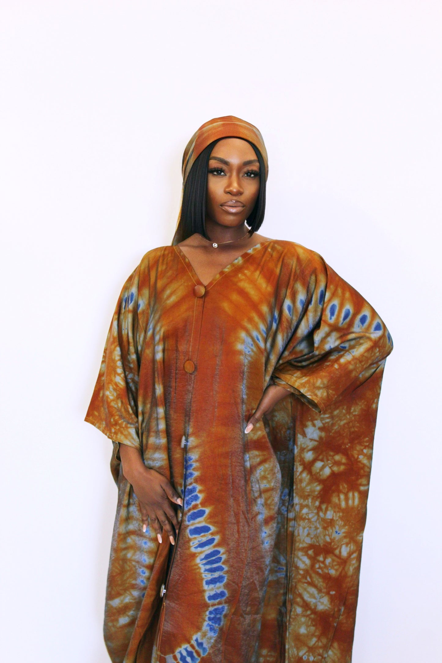 Meraki - Brown Buttoned Kaftan