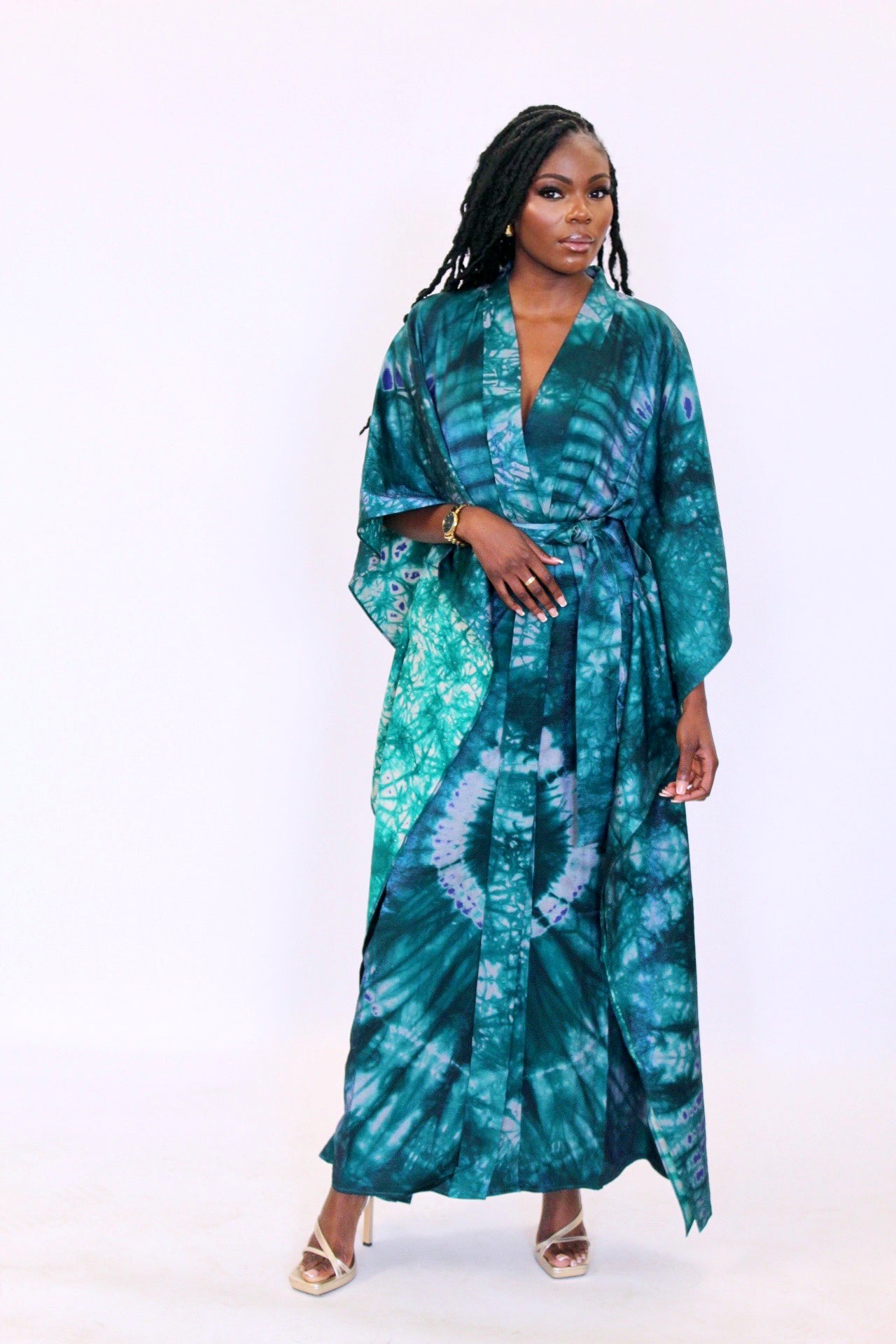 Eros - Blue Belted Kimono Kaftan